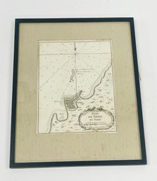 Small 18th Century Map Framed