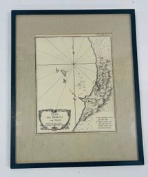 Small 18th Century Military Map Framed