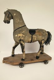 Antique Child's Pull Toy Horse
