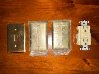 Brass Outlet Covers - Electric Outlet - 4pcs Total