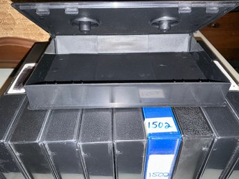 Lot Of Black And Blue Plastic VHS Tape Holders - 11pcs.