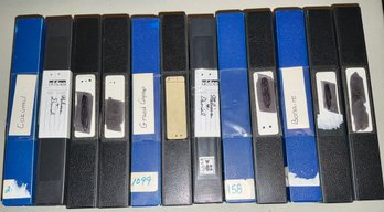 Lot Of Black And Blue Plastic VHS Tape Holders - 12pcs.