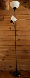 Floor Lamp With Open Top Light And Separate Adjustable Light