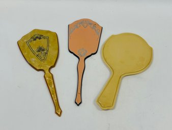 3 Antique Hand Mirrors