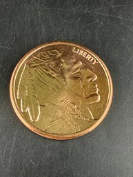 One AVDP Ounce .999 Fine Copper Round Buffalo