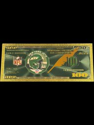 Collectible New York Jets Gold Foiled Bill