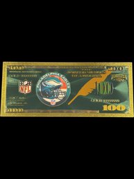 Collectible Philadelphia Eagles Gold Foiled Bill