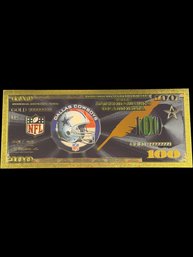 Collectible Dallas Cowboys Gold Foiled Bill