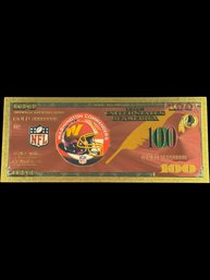Collectible Washington Commanders Gold Foiled Bill