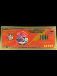 Collectible Buffalo Bills Gold Foiled Bill