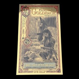 1/2 Florida GoldBack 1/2000th Troy Ounce 24K Gold