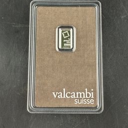 Valcambi Suisse 1 Gram .999.5 Fine Platinum Bar
