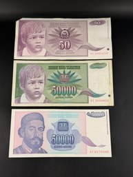 Lot Of Foreign Paper Money