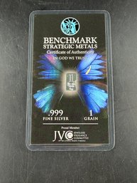 Benchmark Strategic Metals One Grain .999 Fine Silver Bar
