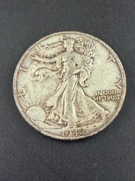 1942-D Walking Liberty Silver Half Dollar