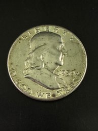 1959 Ben Franklin Silver Half Dollar