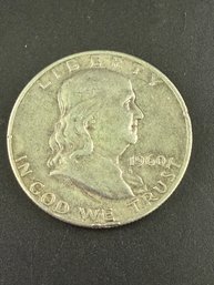 1960-D Ben Franklin Silver Half Dollar