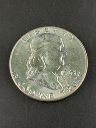1963-D Ben Franklin Silver Half Dollar