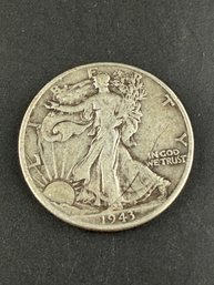 1943  Walking Liberty Silver Half Dollar