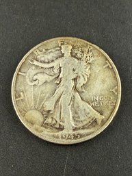 1945-D Walking Liberty Silver Half Dollar