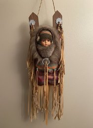 Native American Style Papoose Cradleboard Doll