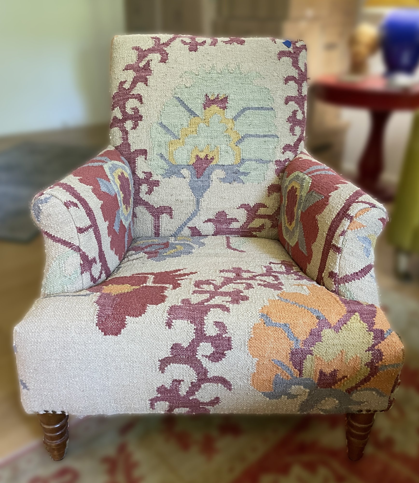 SUNDANCE SENORAH KILIM CLUB CHAIR WITH NAIL HEAD TRIM FROM - Main Image