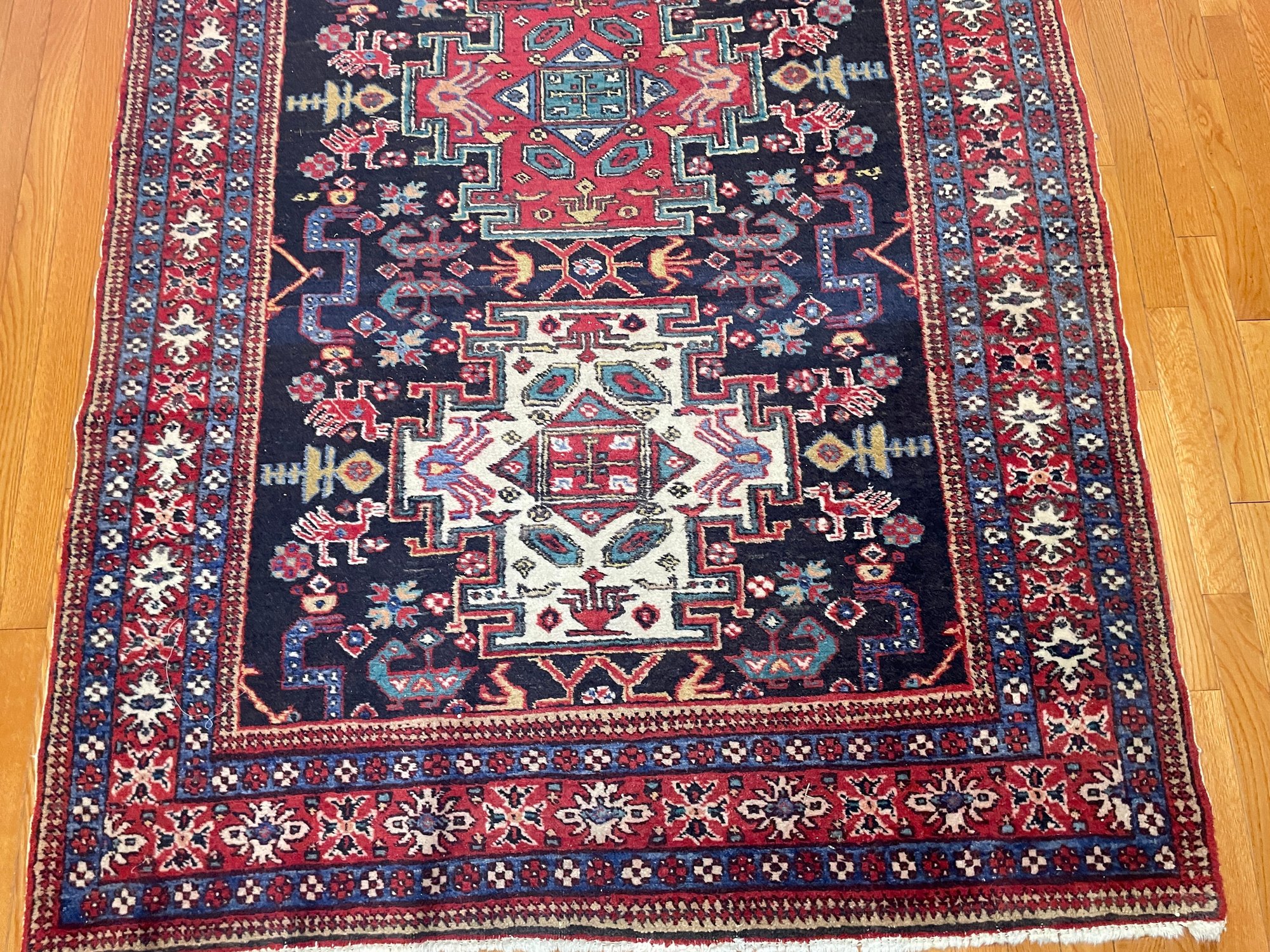Gorean Rugs Hand-knotted, Wool, Northwest Persian/Caucasian Tribal Rug With A ...