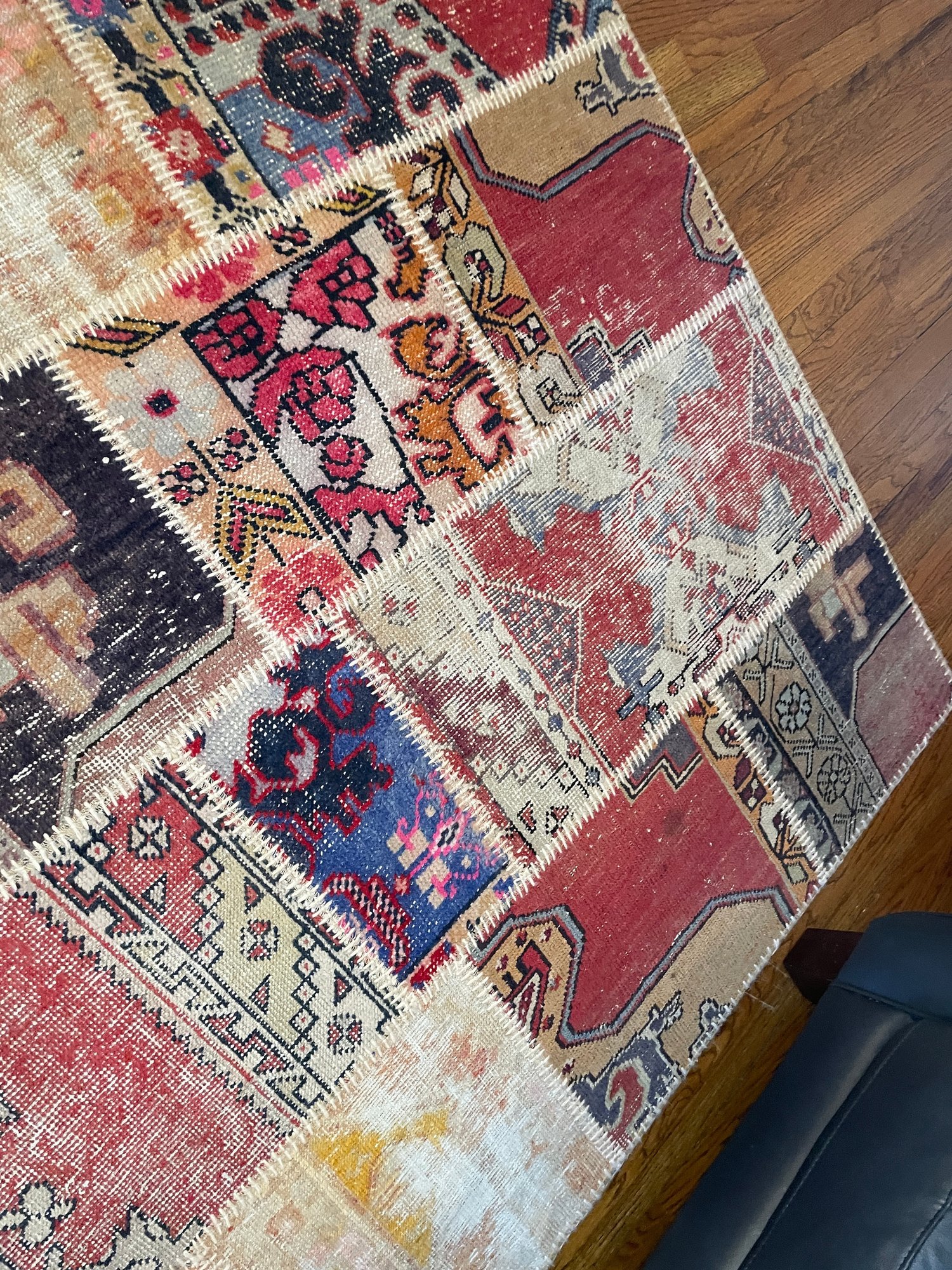 Turkish Patchwork Rugs Vintage Handmade Turkish Patchwork Rug #19842 | Auctionninja.com