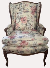 Vintage Queen Anne-style Wingback Chair