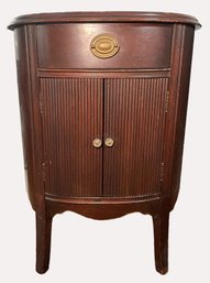 Antique Thomasville Mahogany Oval Cabinet