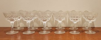 SET OF 15 STUART CRYSTAL CUT  CHAMPAGNE GLASSES