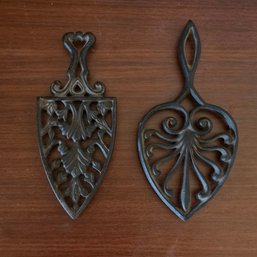 Pair Of Vintage Wilton Cast Iron Trivets