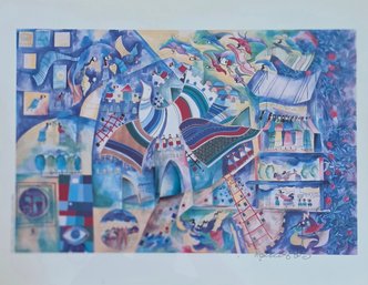 Raphael Abecassis 'Jerusalem Dove' Hand-Signed Limited Edition Lithograph