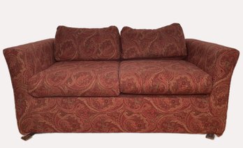 Contemporary Paisley Upholstered Loveseat