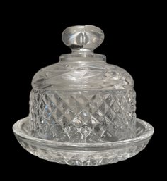 GALWAY CRYSTAL  BUTTER DISH