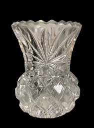 VINTAGE ELEGANT CUT CRYSTAL GLASS TOOTHPICK HOLDER
