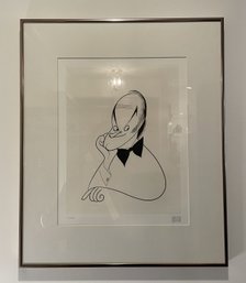 FRAMED SIGNED CARICATURE OF BOB HOPE BY AL HIRSCHFELD