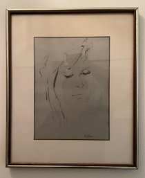 VINTAGE BEVERLY BOGEN SIGNED PORTRAIT OF A WOMAN