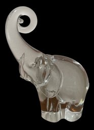 OGGETTI ITALY HEAVY CRYSTAL ELEPHANT MURANO ART GLASS SIGNED SEGUSO ARTE VETRO
