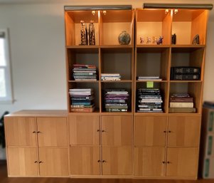 Vintage IKEA Akrobat Modular Shelving System In Beech Veneer