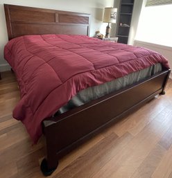 King Size Wood Bedframe With Mattress And Boxsprings From Vaughan Furniture Co.