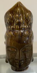 Mid-Century Glazed Ceramic Kannon / Guanyin Bust