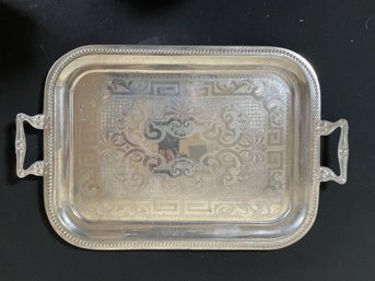 Vintage Rectangular Silver-plated Tray