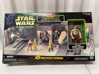 Star Wars: Power Of The Force Jabba's Palace 3-D Display Diorama With Han Solo In Carbonite.