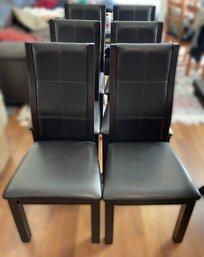 Faux Leather Dining Chairs, Set Of 6