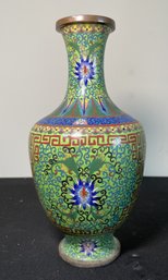 Vintage Chinese Cloisonn Enamel 9' Vase