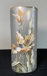 Vintage Mont Joye Frosted Glass Vase