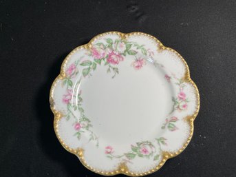 Antique French Limoges Porcelain Plate