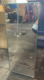 Lighted Mirror Pedestal Stand/Side Table
