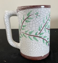 Decorative Crackle Glazed Ceramic Mug
